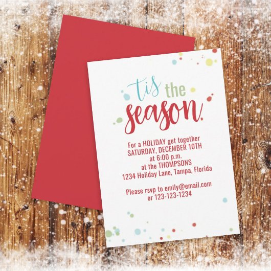 Holiday String Lights Das bunte Niedliche der Sais Einladung