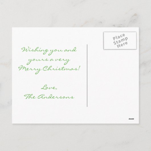 Holiday String Lights Merry Bright Postkarte (Rückseite)