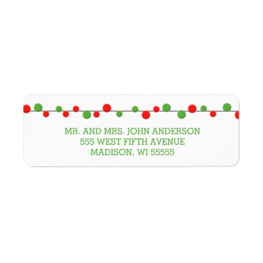 Holiday String Lights Modern Holiday Labels (Vorne)