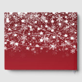 Holiday String Lights Red Christmas Gästebuch (Rückseite)