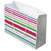 Holiday Strip Große Geschenktasche Geschenktüte (Rückseite Schrägansicht)