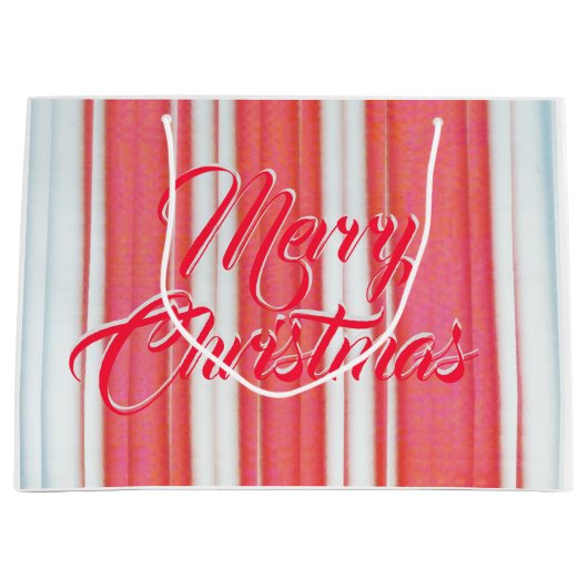 Holiday Stripes Große Geschenktüte (Vorderseite)