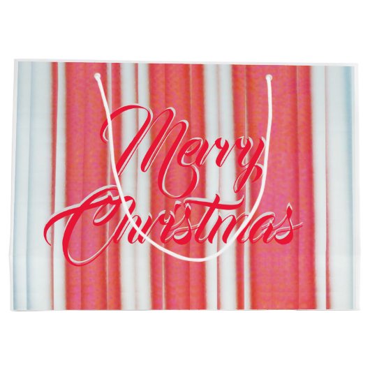 Holiday Stripes Große Geschenktüte (Rückseite)