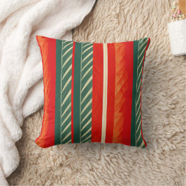 Holiday Stripes Throw Kissen