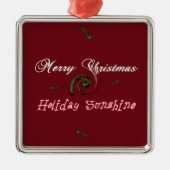 Holiday Sunshine Collection Silbernes Ornament (Vorne)