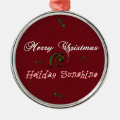 Holiday Sunshine Collection Silbernes Ornament (Vorne)
