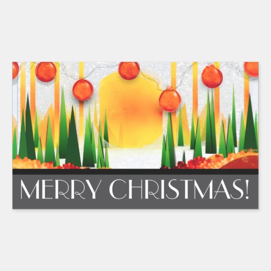 HOLIDAY SUNSHINE WITHIN THE PINES :) RECHTECKIGER AUFKLEBER (Vorderseite)