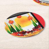 HOLIDAY SUNSHINE WITHIN THE PINES :) RUNDER PAPPUNTERSETZER (Angewinkelt)