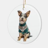 Holiday Sweater Cattle Dog Keramik Ornament (Links)