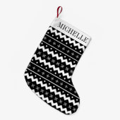 Holiday Sweater Pattern Weihnachten Strumpf Kleiner Weihnachtsstrumpf (Vorderansicht (hängend))