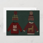 Holiday Sweaters Postkarte (Vorne/Hinten)
