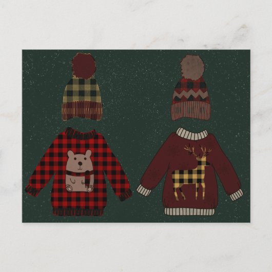 Holiday Sweaters Postkarte (Vorderseite)
