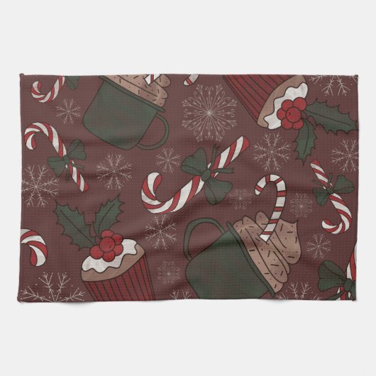 Holiday Sweet Leckereien Geschirrtuch (Horizontal)