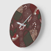 Holiday Sweet Leckereien Große Wanduhr (Winkel)