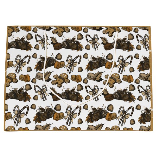 Holiday Sweets- Coco (Solid) Large Gift Bag Große Geschenktüte (Vorderseite)