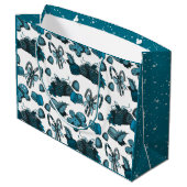 Holiday Sweets- Ice (Solid) Große Geschenktüte (Rückseite Schrägansicht)