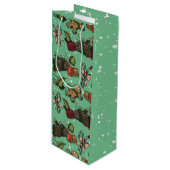 Holiday Sweets- Mint (Color) Geschenktüte Für Weinflaschen (Vorderseite Schrägansicht)