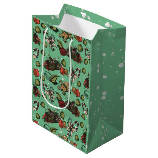 Holiday Sweets- Mint (Color) Mittlere Geschenktüte (Vorderseite Schrägansicht)