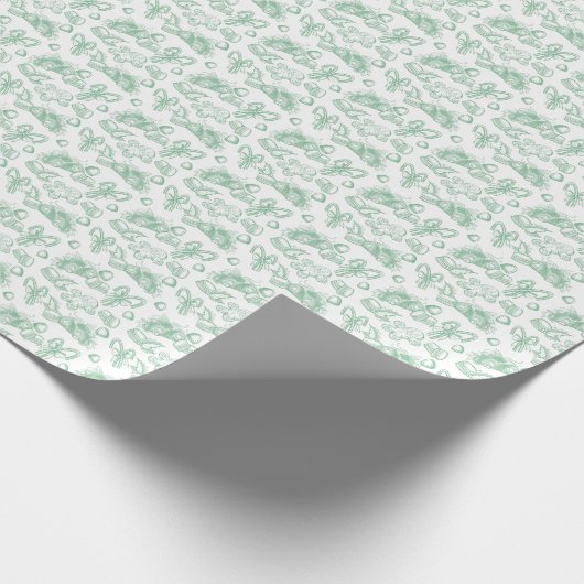 Holiday Sweets- Mint (Sheer) Geschenkpapier (Ecke)