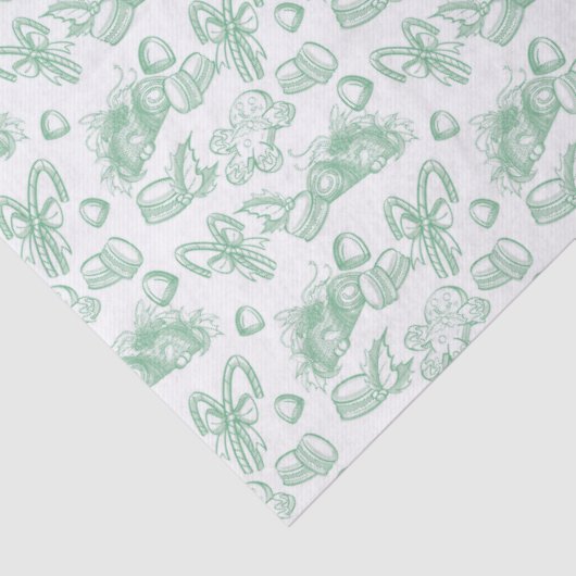 Holiday Sweets- Mint (Sheer) Seidenpapier (Detail)