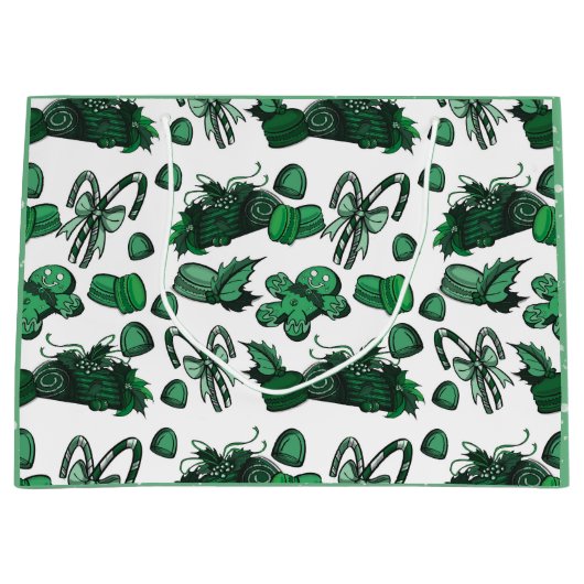 Holiday Sweets- Mint (Solid) Große Geschenktüte (Vorderseite)