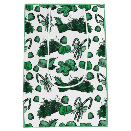 Holiday Sweets- Mint (Solid) Mittlere Geschenktüte (Rückseite)