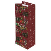 Holiday Sweets- Peppermint (Color) Geschenktüte Für Weinflaschen (Rückseite Schrägansicht)