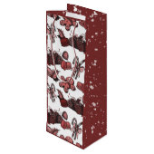Holiday Sweets- Peppermint (Solid) Geschenktüte Für Weinflaschen (Rückseite Schrägansicht)