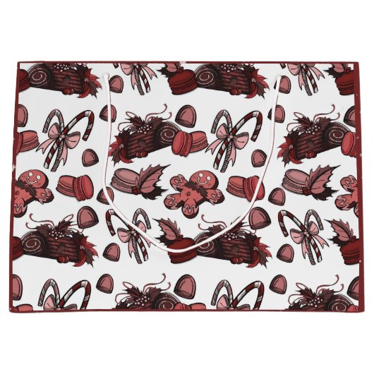 Holiday Sweets- Peppermint (Solid) Große Geschenktüte (Vorderseite)