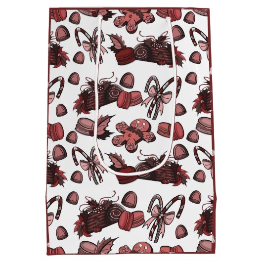 Holiday Sweets- Peppermint (Solid) Mittlere Geschenktüte (Rückseite)