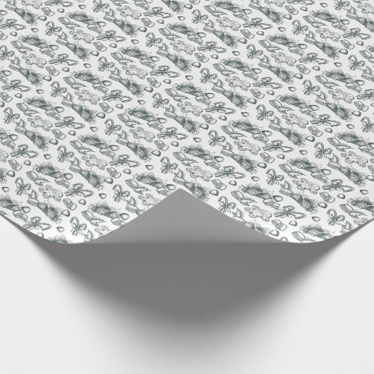 Holiday Sweets- Pine (Sheer) Geschenkpapier (Ecke)