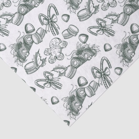 Holiday Sweets- Pine (Sheer) Seidenpapier (Detail)