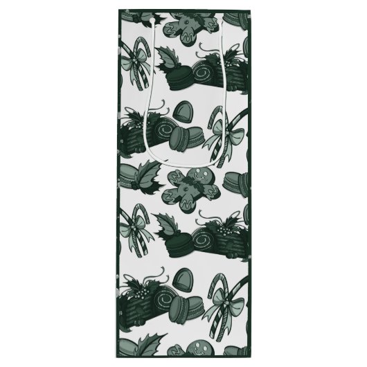 Holiday Sweets- Pine (Solid) Geschenktüte Für Weinflaschen (Vorderseite)