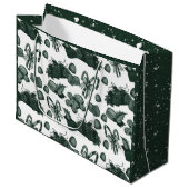 Holiday Sweets- Pine (Solid) Große Geschenktüte (Vorderseite Schrägansicht)