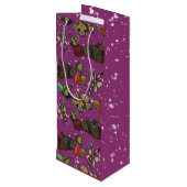 Holiday Sweets- Sugar Plum (Color) Geschenktüte Für Weinflaschen (Rückseite Schrägansicht)