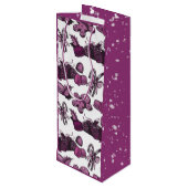 Holiday Sweets- Sugar Plum (Solid) Geschenktüte Für Weinflaschen (Rückseite Schrägansicht)