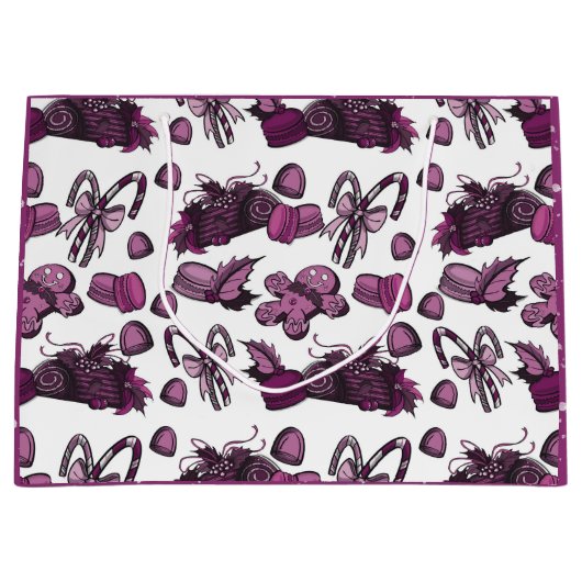 Holiday Sweets- Sugar Plum (Solid) Große Geschenktüte (Vorderseite)