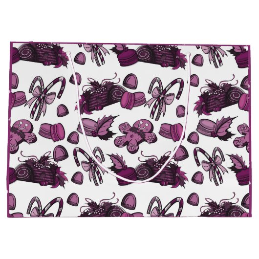 Holiday Sweets- Sugar Plum (Solid) Große Geschenktüte (Rückseite)