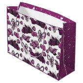 Holiday Sweets- Sugar Plum (Solid) Große Geschenktüte (Rückseite Schrägansicht)
