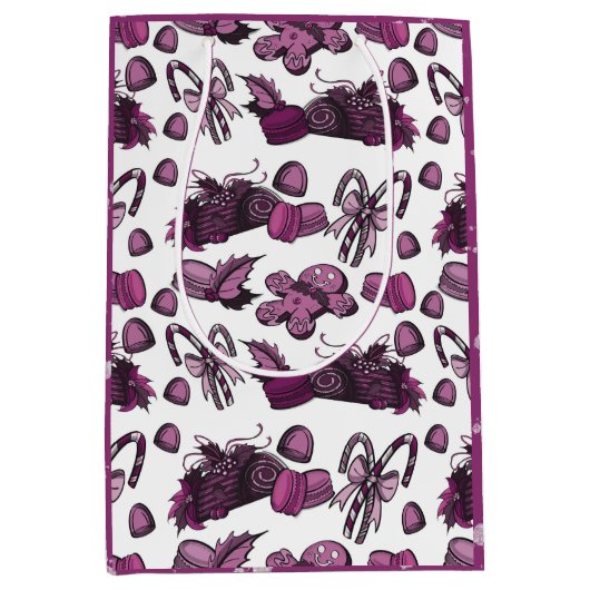 Holiday Sweets- Sugar Plum (Solid) Mittlere Geschenktüte (Vorderseite)