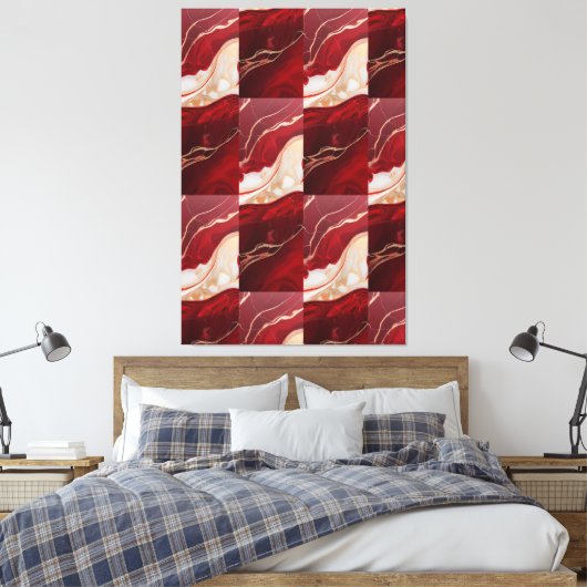 Holiday Swirl Wonder Retro Christmas Canvas Bloom Leinwanddruck (Insitu (Schlafzimmer))
