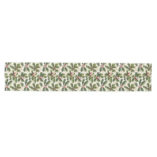 Holiday Table Runner Holly Mittelgroßer Tischläufer (Horizontal)