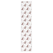 Holiday Table Runner Kariert Rentier Kurzer Tischläufer (Vorderseite)