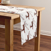 Holiday Table Runner Kariert Rentier Kurzer Tischläufer (Beispiel)