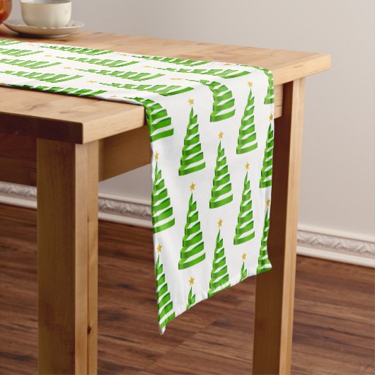 Holiday Table Runner Ribbon Tree Mittelgroßer Tischläufer (Beispiel)