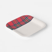 Holiday Tartan Kariert Festivals Zwei Tone Rot Sch Pappteller (Gewinkelt)