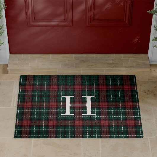 Holiday Tartan Monogram Fußmatte