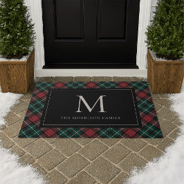 Holiday Tartan Monogram & Name Fußmatte