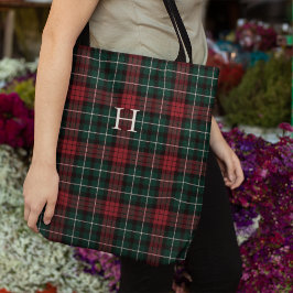 Holiday Tartan Monogram Tasche