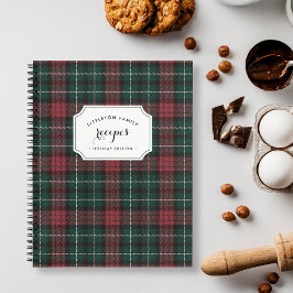Holiday Tartan | Personalisiertes Rezept Notizblock